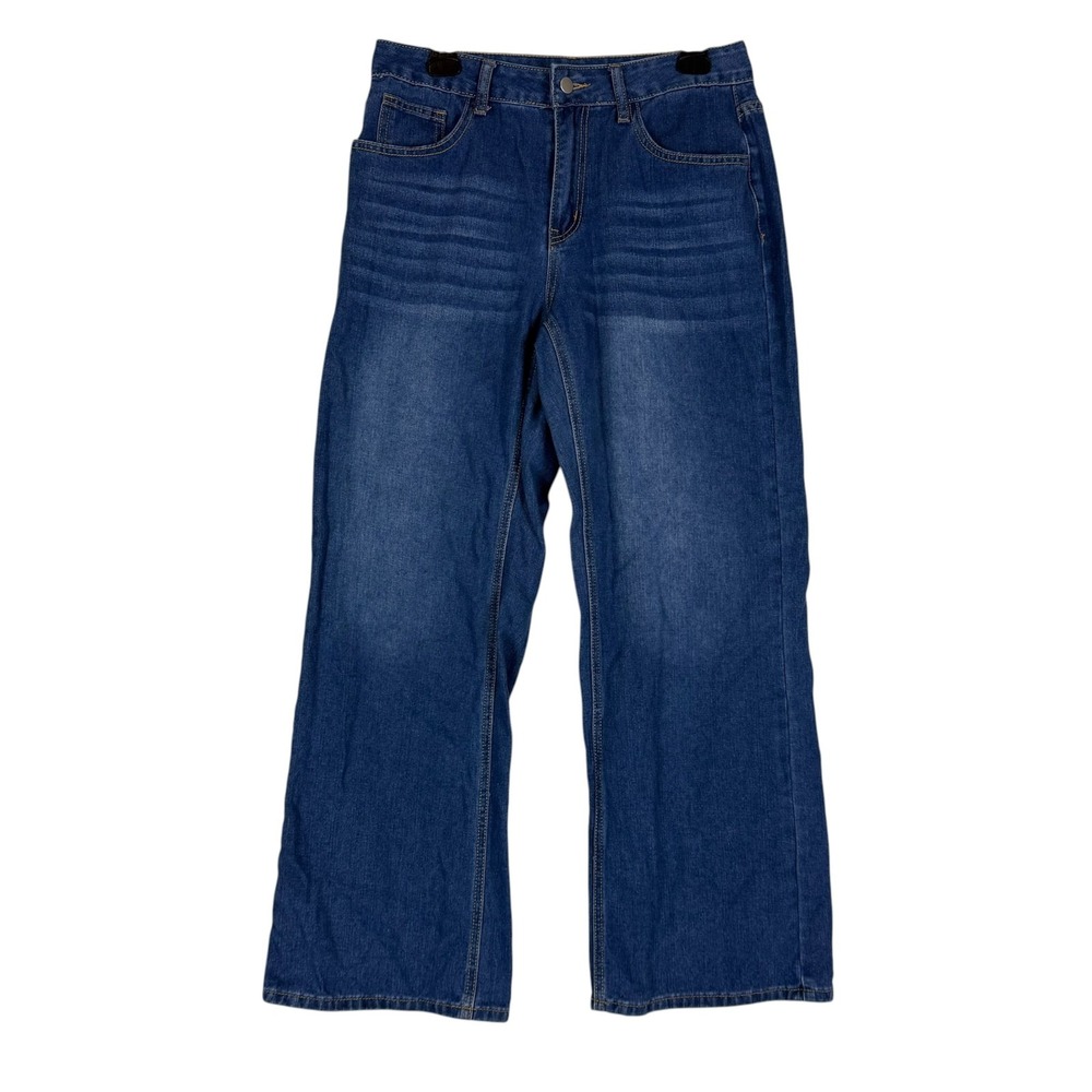 Forever 21 Jeans Womens 29 Blue Medium Wash High Rise Relaxed Straight Denim